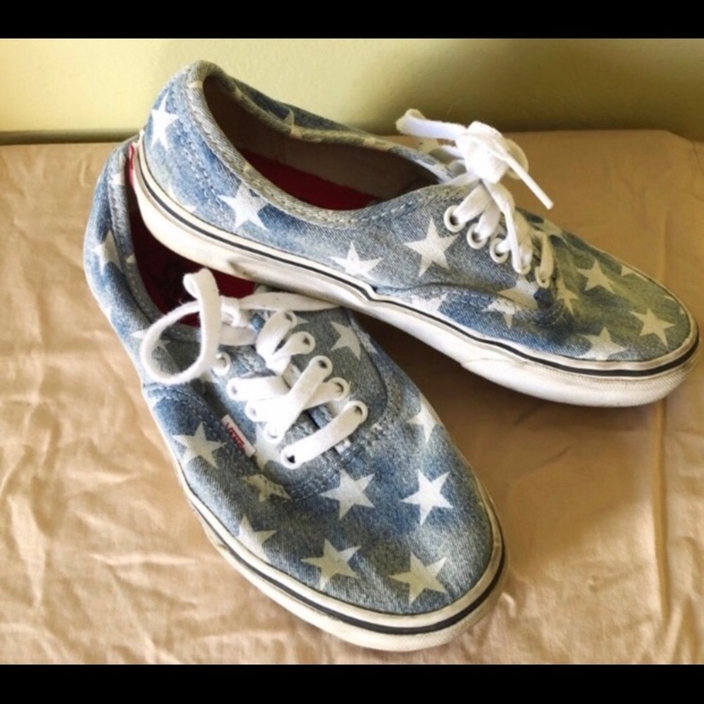 Denim star Vans size 8